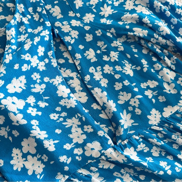 Seraphine Maternity & Nursing Margaux Floral Tiered Midi Dress Blue Size 6 - Picture 8 of 13